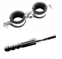 Хомуты двойные (зажимы) для труб (комплект) КТР